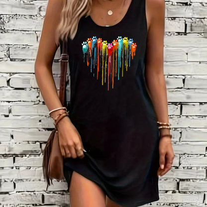Women's summer loose and comfortable casual heart-shaped