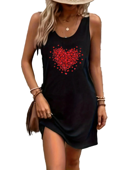 Women's summer loose and comfortable casual heart-shaped