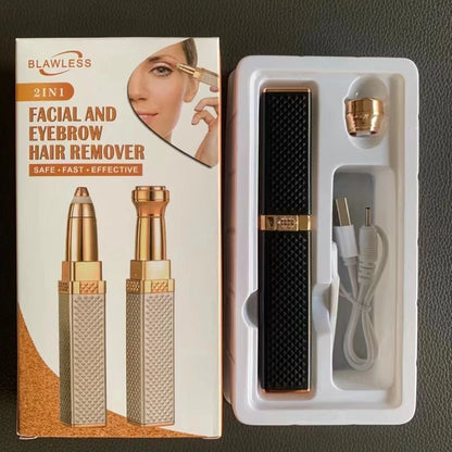 2 in 1 Women's Electric Epilator USB Charging Portable Hair Remover