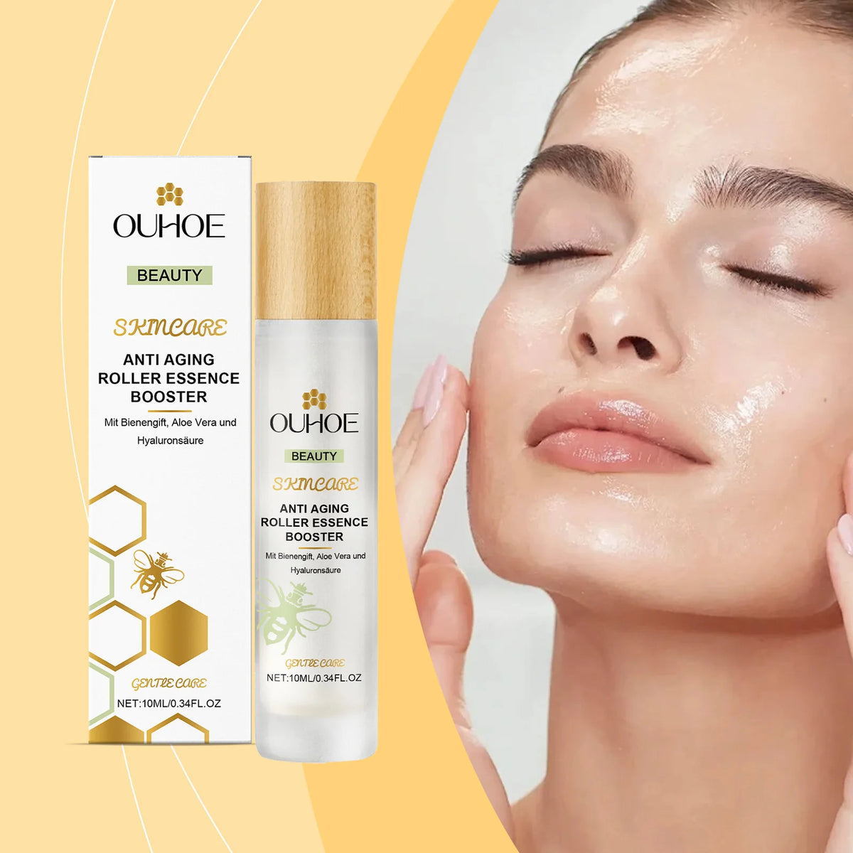 OUHOE Night Essence Roller Face Serum – Anti-Wrinkle & Firming