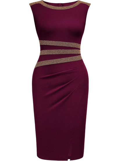 Vestido Elegante Sin Mangas | Bodycon Rodilla | Oficina y Casual