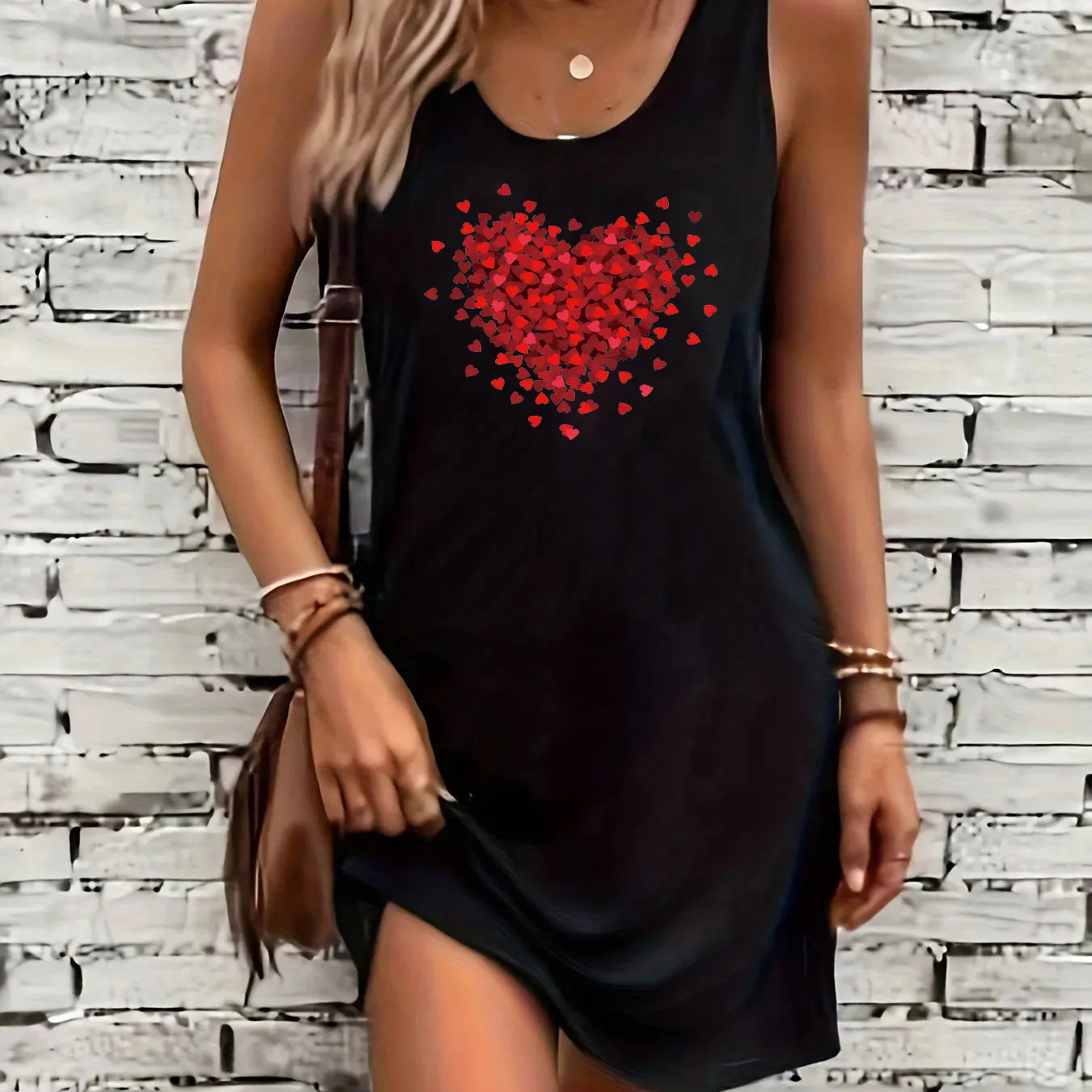 Women's summer loose and comfortable casual heart-shaped