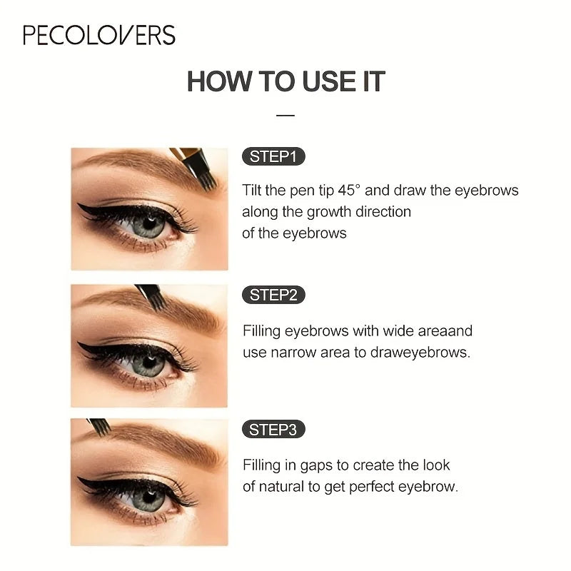 Eyebrow Pen Waterproof 4 Split Tip