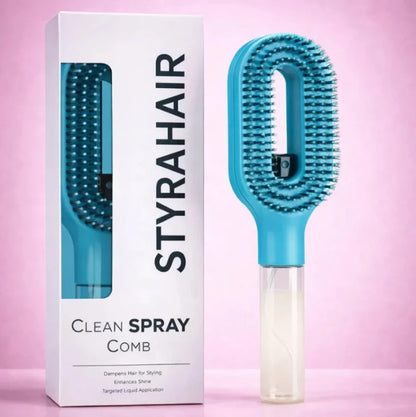 Pettine a spruzzo 2 in 1 per massaggio con oli essenziali e flacone spray per l'acqua