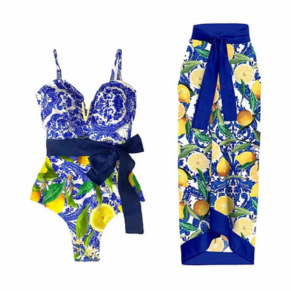 One Piece Swimsuit with Cover Up Sexy Swimwear Women