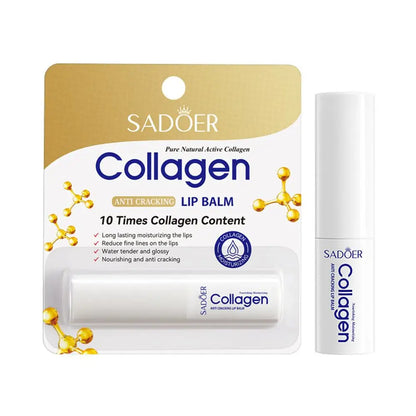 Sadoer Collagen Lip Balm Moisturizing Anti Cracking Brightening Repair