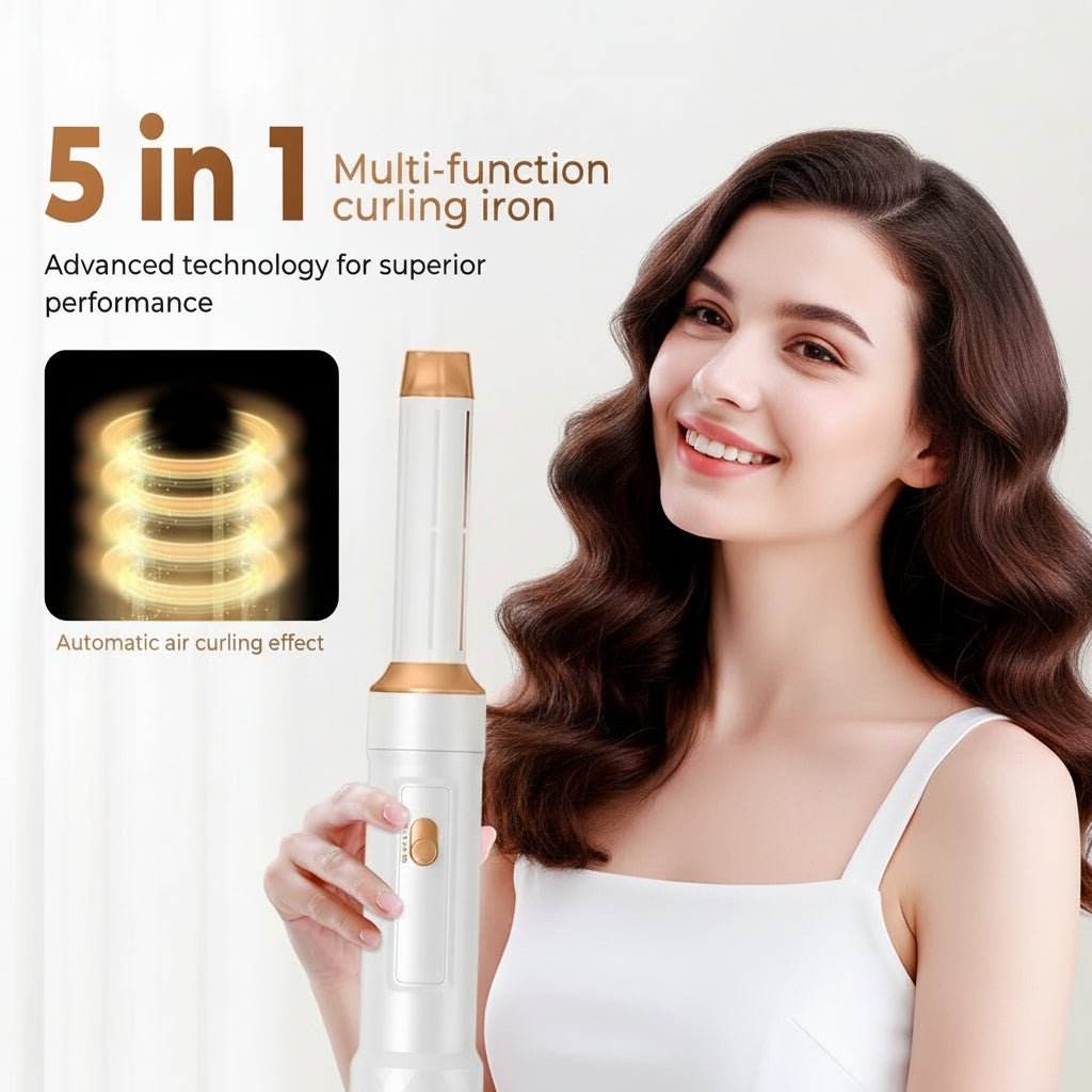 UKLISS Airstyler Pro 5 en 1 — Secador, Rizador, Alisador y Cepillo Térmico