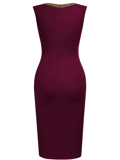 Vestido Elegante Sin Mangas | Bodycon Rodilla | Oficina y Casual