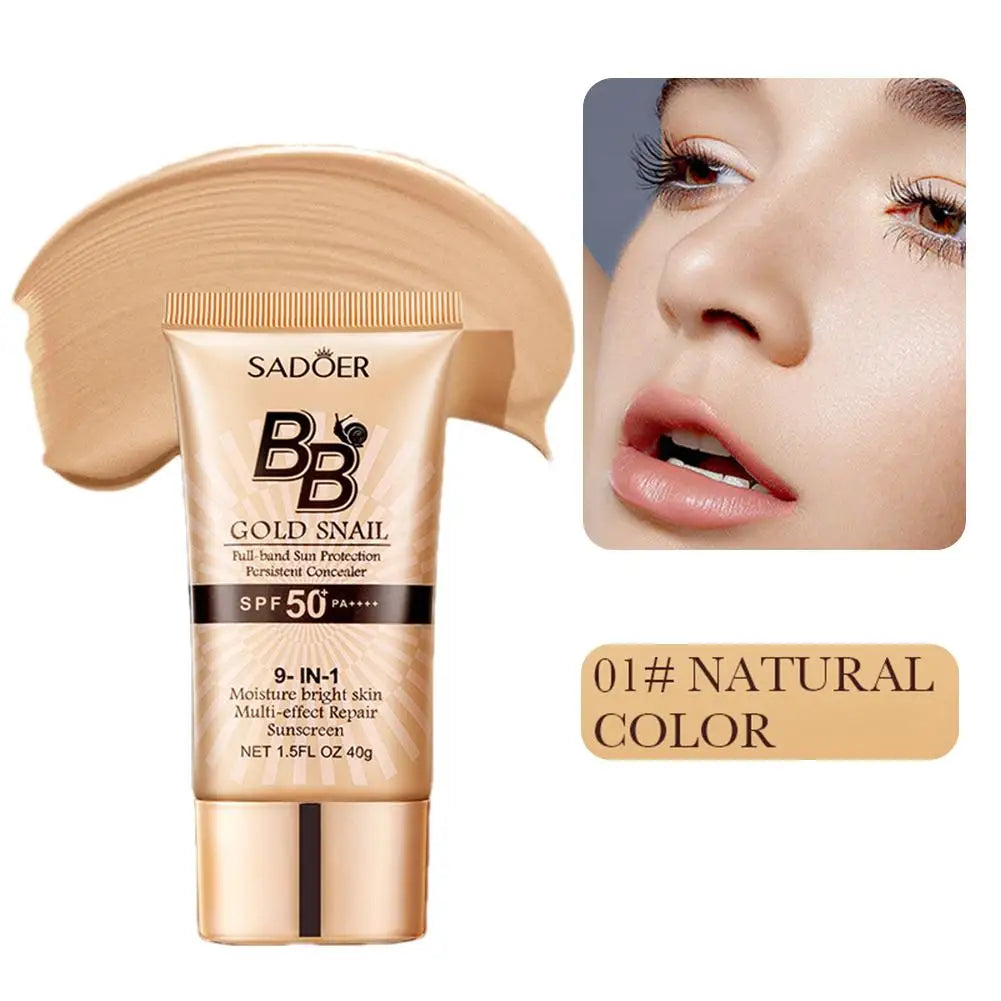 Gold Snail Sunscreen BB Cream Protector Facial Sun Block SPF50