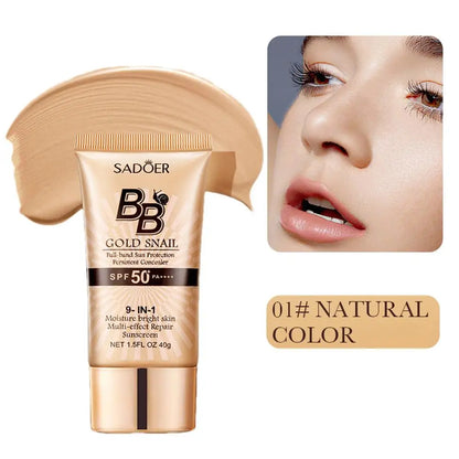 Gold Snail Sunscreen BB Cream Protector Facial Sun Block SPF50