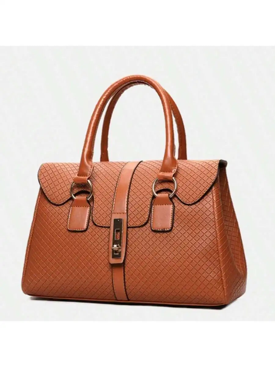 Premium Faux Leather Designer Handbag Set for Women - 6PC