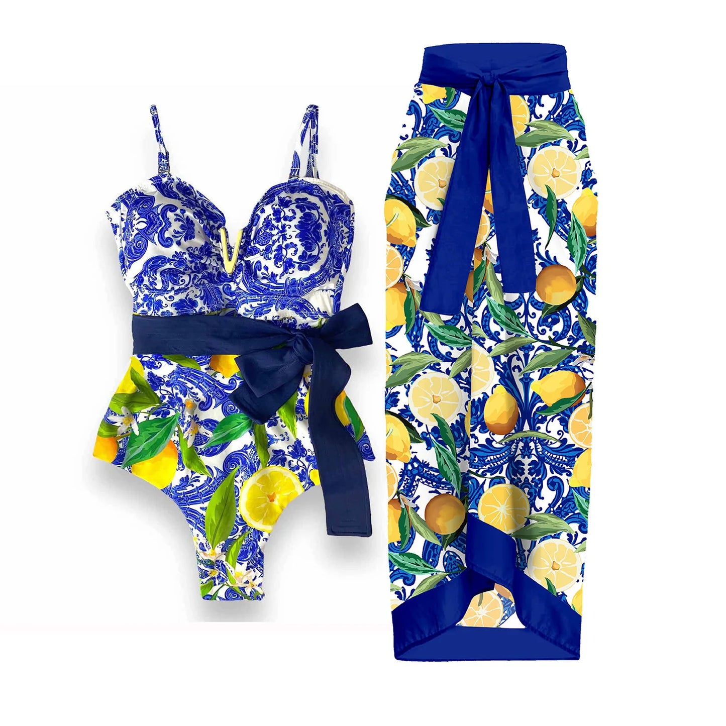 One Piece Swimsuit with Cover Up Sexy Swimwear Women