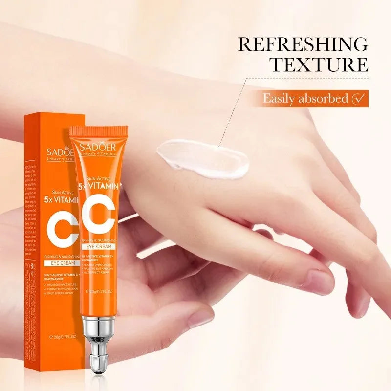 SADOER Vitamin C Eye Cream Anti Dark Circles Eyes Bags Remover