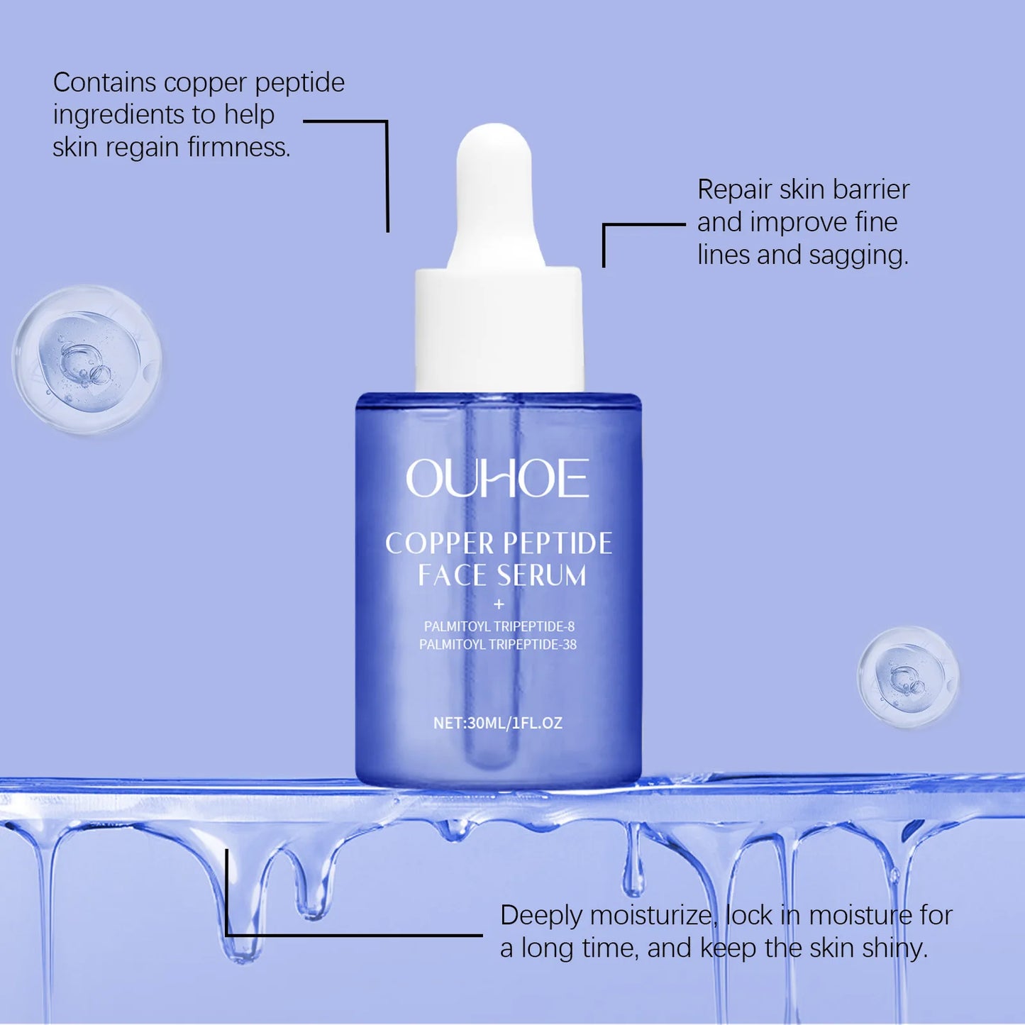 OUHOE Copper Peptide Anti-Aging Face Serum | 30ml / 60ml