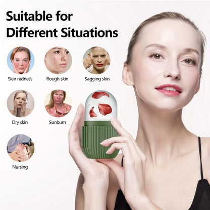 Silicone Ice Roller Massager for Face, Eyes - Natural Skin Care