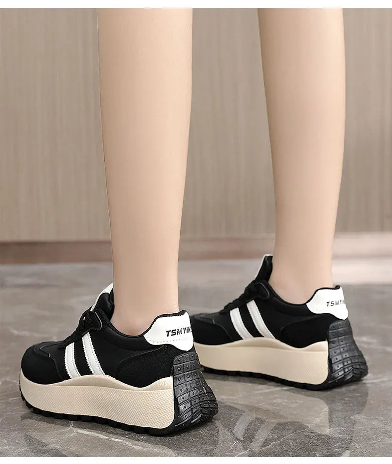 Thick-Soled Women Shoes Height-Increasing Women Sneakers