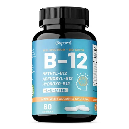 Vitamin B12 – Brain Health & Energy Boost | 30/60 Capsules