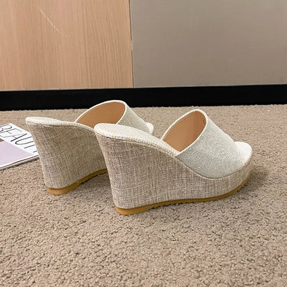 Women Wedges Slippers Summer New High Heels Women Sandals