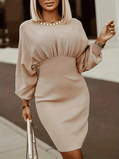 Autumn and Winter New Women's Fashion Slimming Dress Lantern