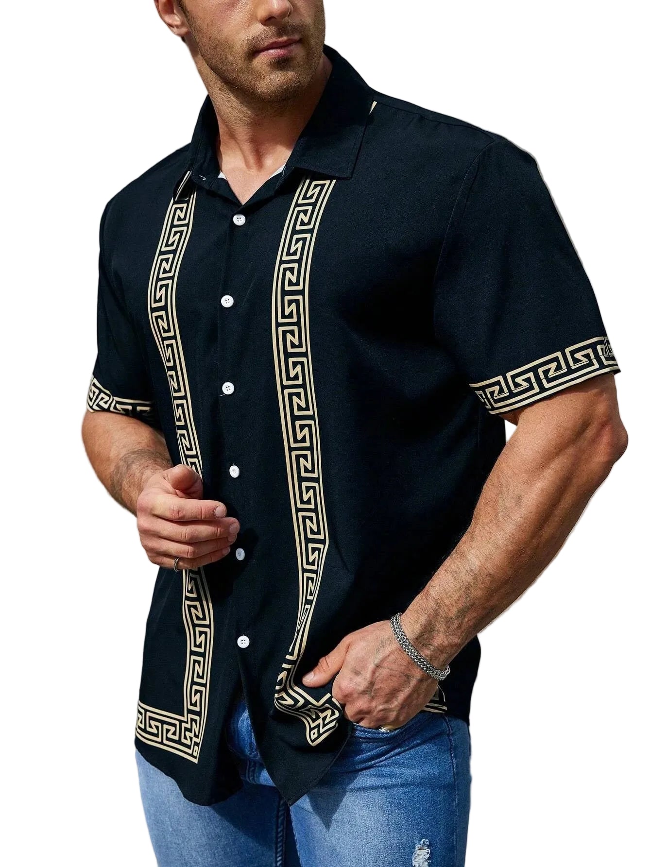 Men's Shirt Ethnic pattern design 3D Printed
