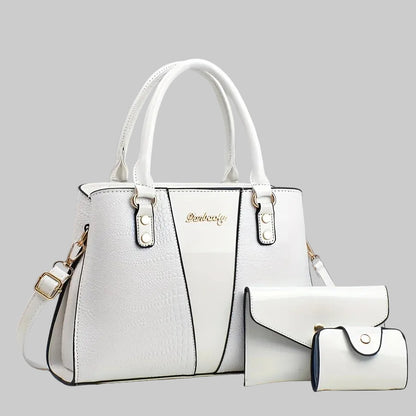Luxury 3pcs Handbag Set Crocodile Pattern Large Capacity