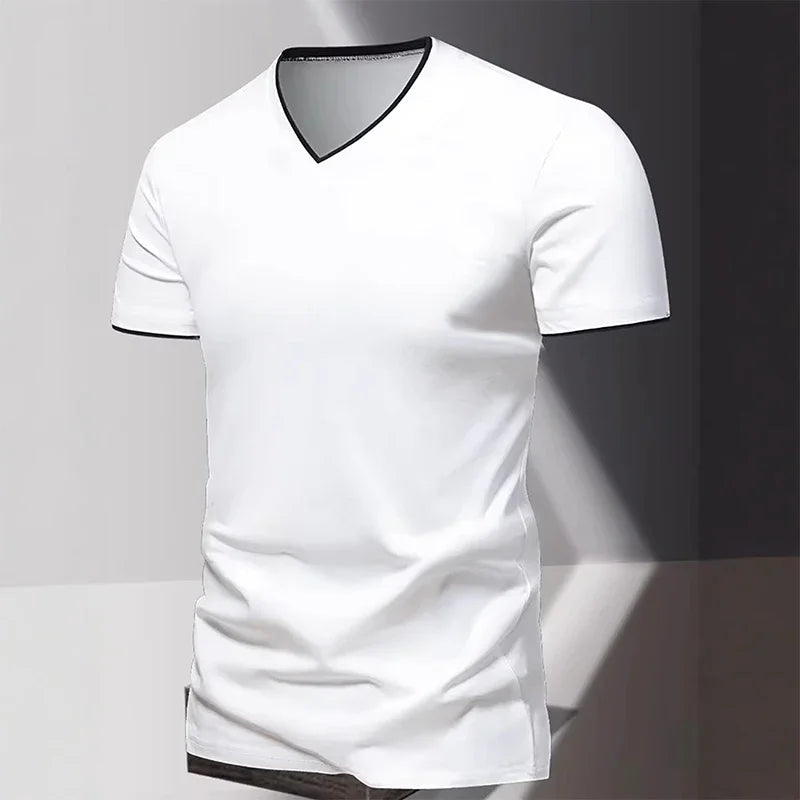V-neck Short Sleeved Men's T-shirt, Men's Sports