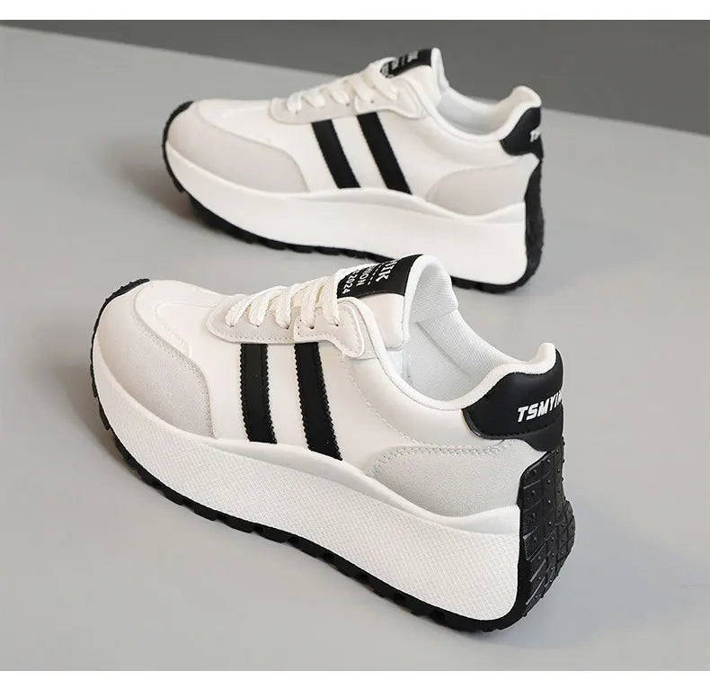 Thick-Soled Women Shoes Height-Increasing Women Sneakers