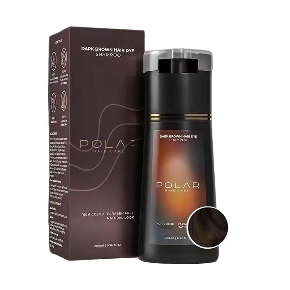 POLAR Hair Dye Shampoo 200ml – Semi-Permanent Color for Men & Women