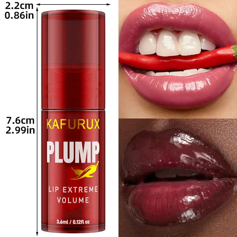 2PC Lip Plump Long Lasting Lip Oil Moisturizing Lip Gloss Serum Instant
