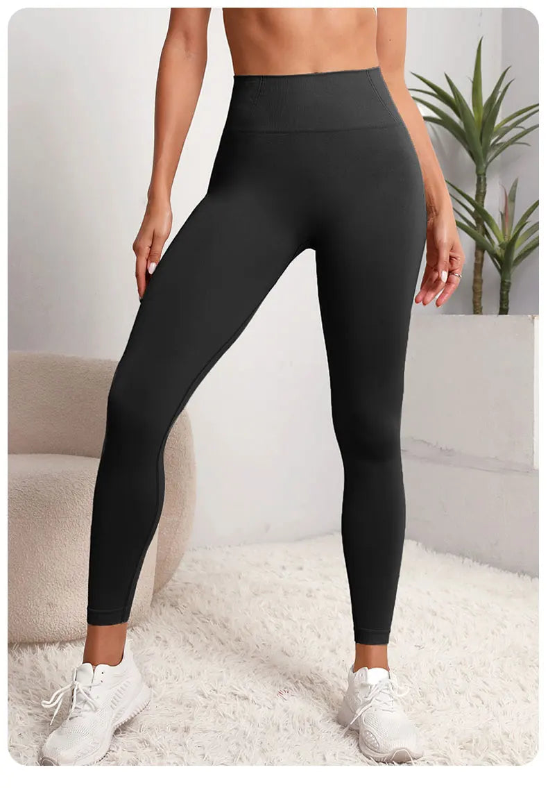 Women's Seamless Hip-Lifting Yoga Leggings | High Waist Push Up Sports Tights