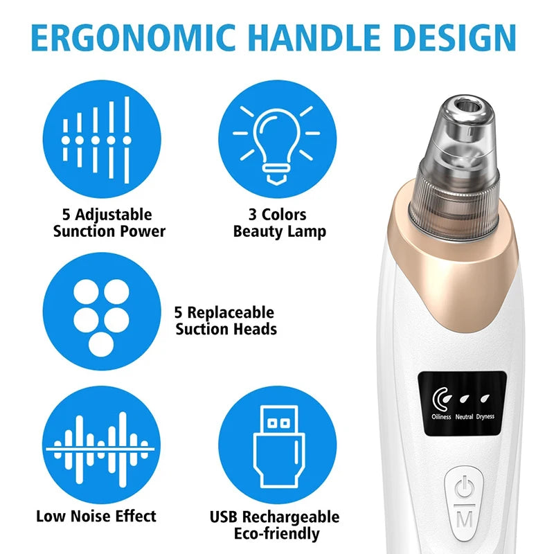 Electric Blackhead Remover Portable USB Facial Pore Cleaner