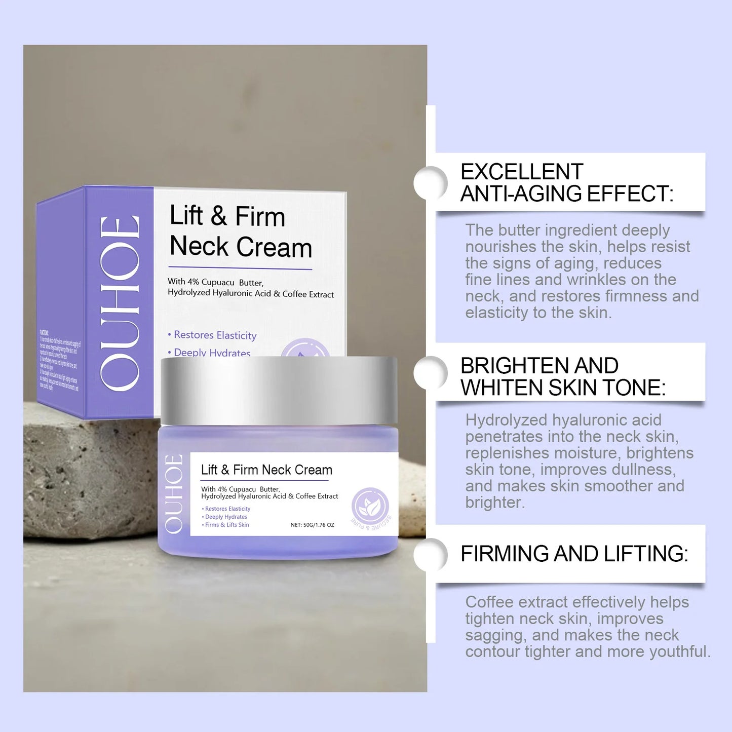 Tighten & Lift Neck Cream – Firming, Anti-Aging & Deep Moisturizing