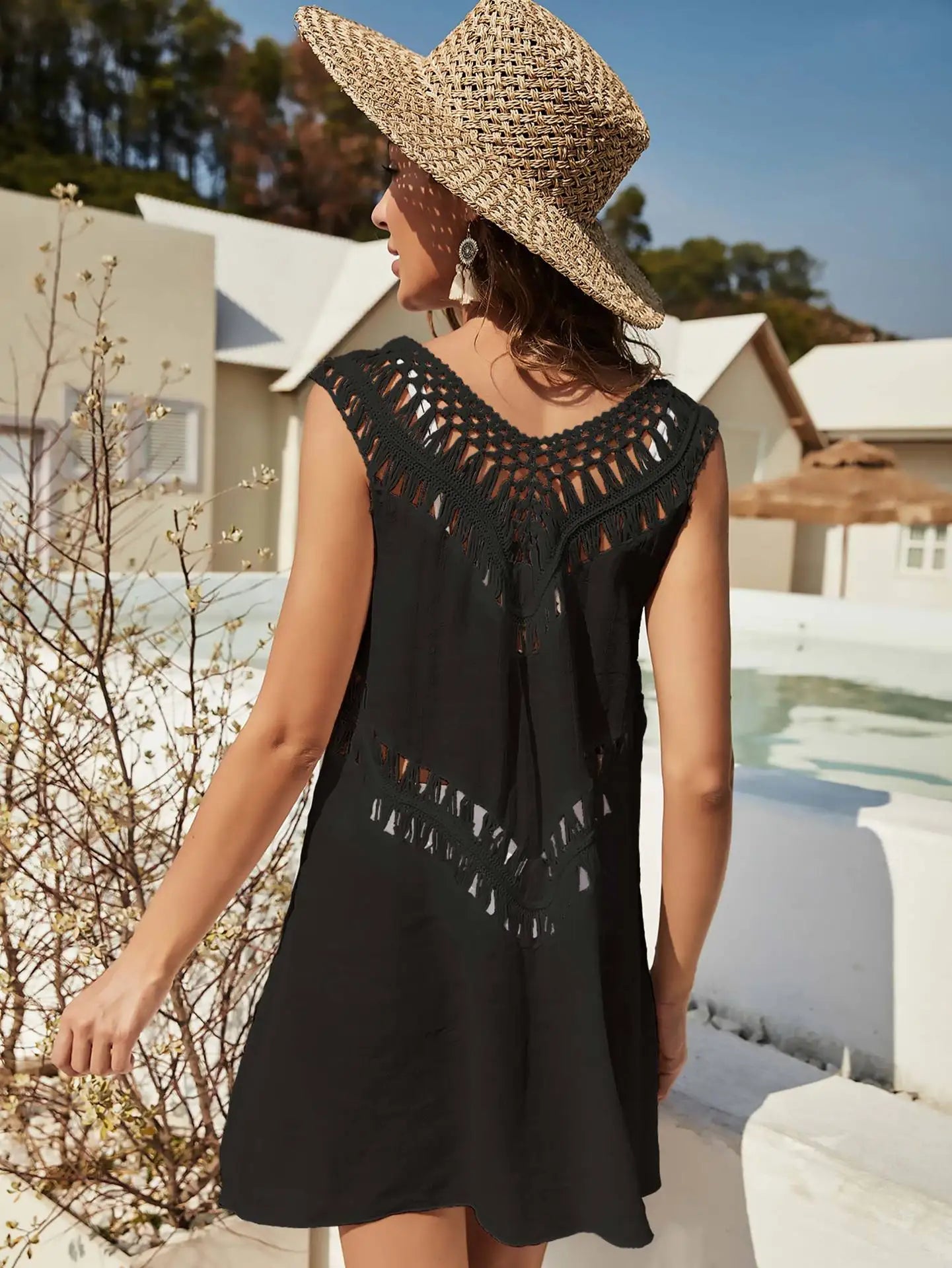Beach Dress Tunic Cover Ups for Women Pareo Up Cpae Outfits Cover-ups Summer 2023 Knitted Sarong Bath Exits Saida Praia Luxo XL