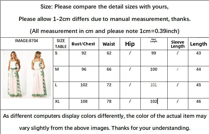 Women's Floral Print Vest & Wide Leg Pants Set