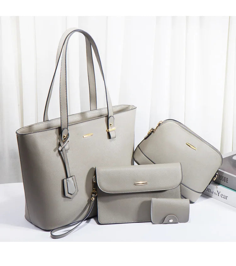 Fashion Women's Bag Sets Solid Color Tote