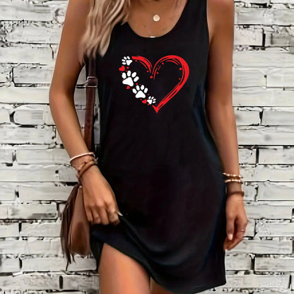 Women's summer loose and comfortable casual heart-shaped