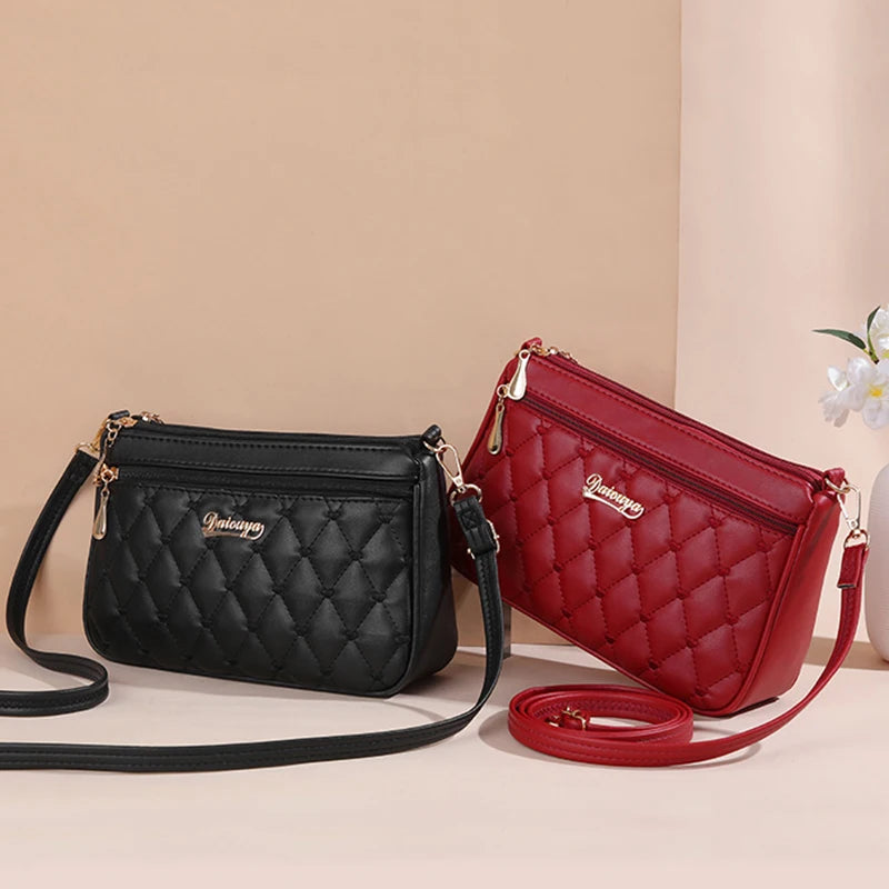 Leather Crossbody Bags Zipper New Fashion Shoulder Bag for Women