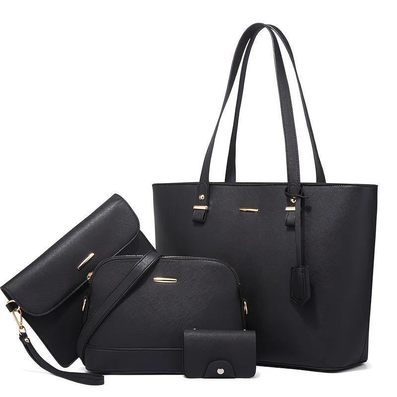 Fashion Women's Bag Sets Solid Color Tote
