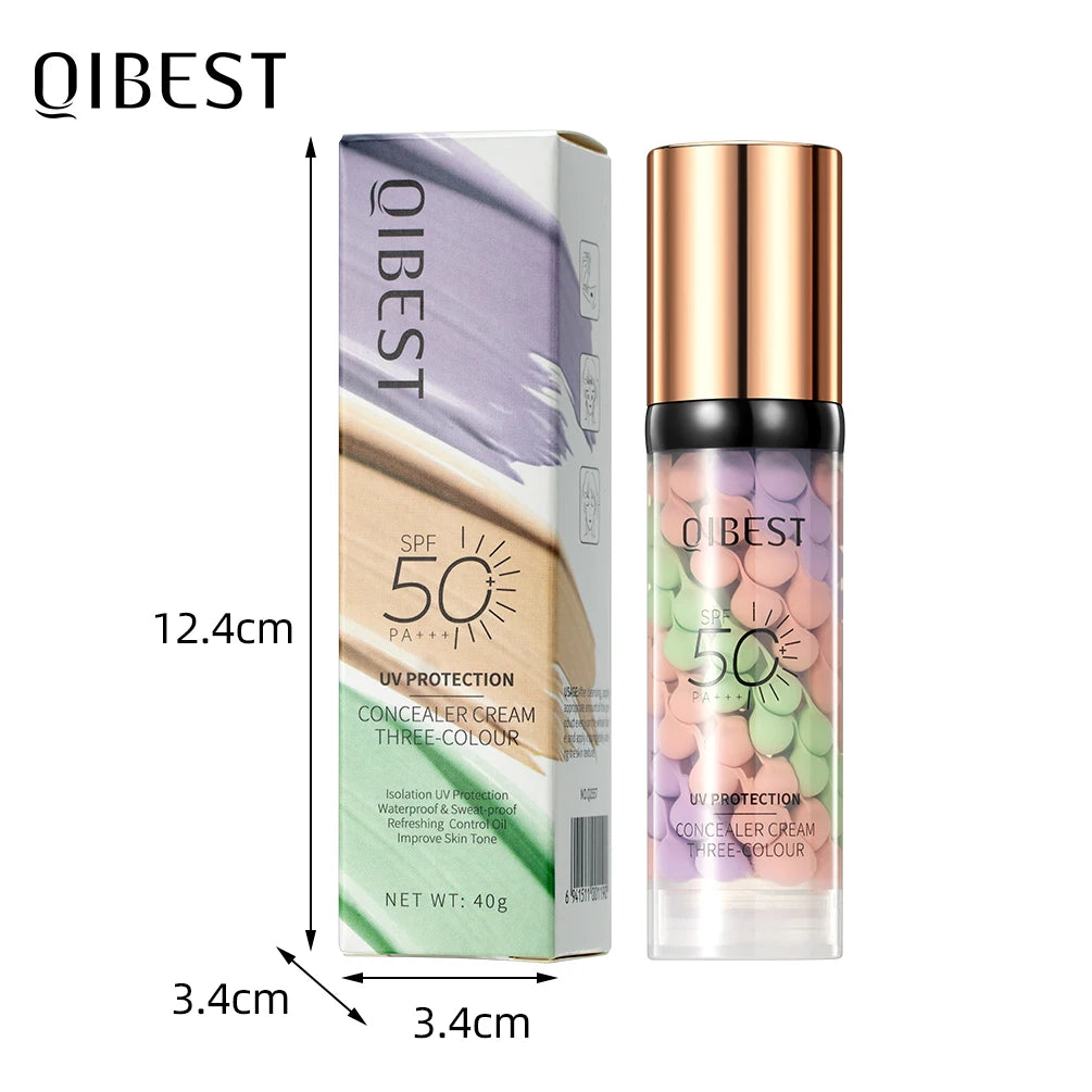 Qibest Three Color Press Release Cream Concealer