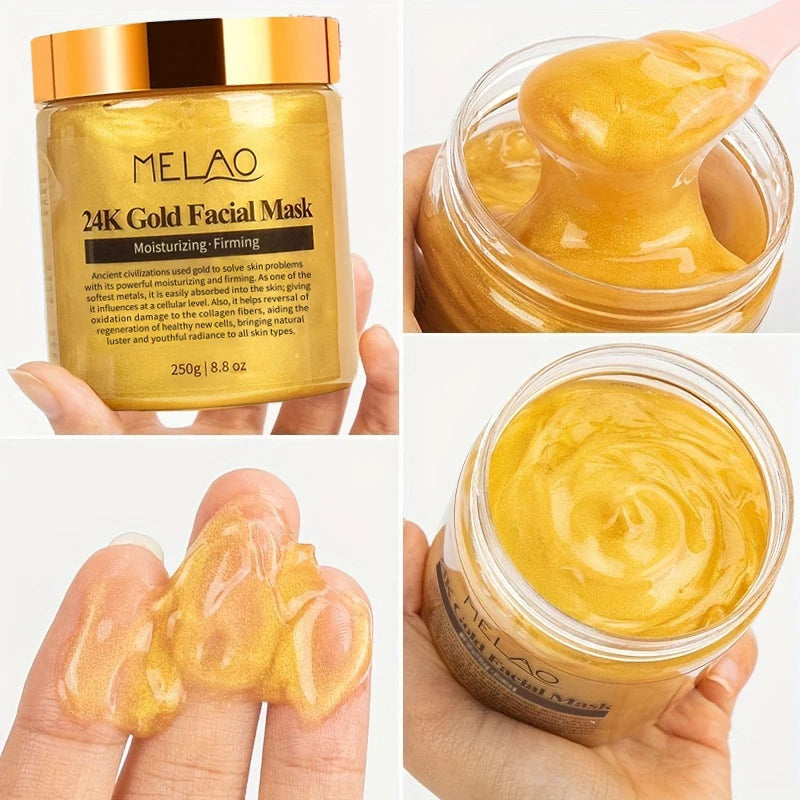 MELAO 24K Gold Collagen Face Mask – Anti-Aging & Moisturizing Treatment