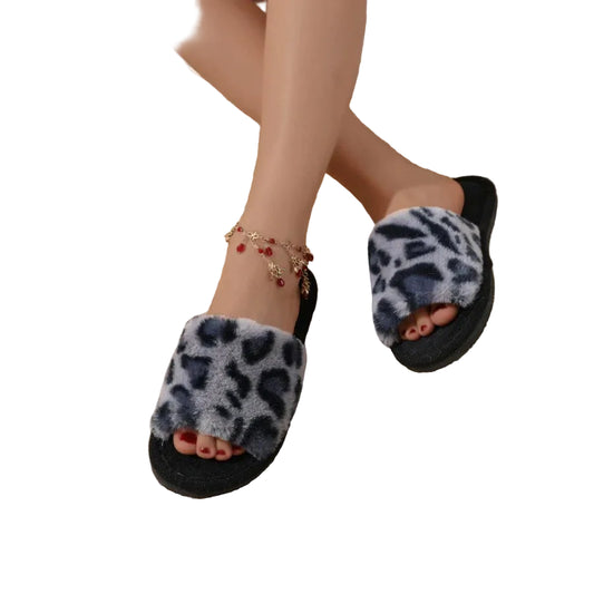 Fashion Women Slippers Cotton Plush Warm Female