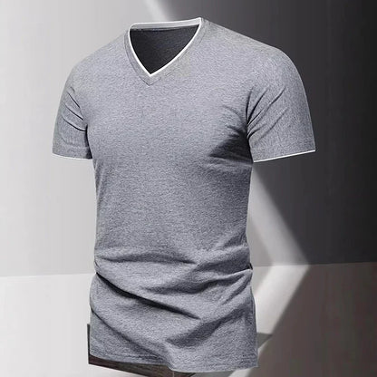 V-neck Short Sleeved Men's T-shirt, Men's Sports