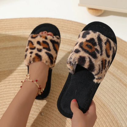 Fashion Women Slippers Cotton Plush Warm Female
