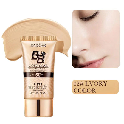 Gold Snail Sunscreen BB Cream Protector Facial Sun Block SPF50