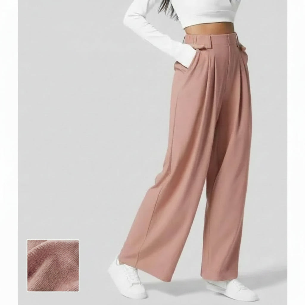 Trendy Fashion Ladies Straight Cargo Trouser Casual Street Wear High