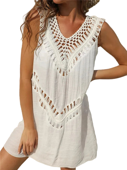 Beach Dress Tunic Cover Ups for Women Pareo Up Cpae Outfits Cover-ups Summer 2023 Knitted Sarong Bath Exits Saida Praia Luxo XL
