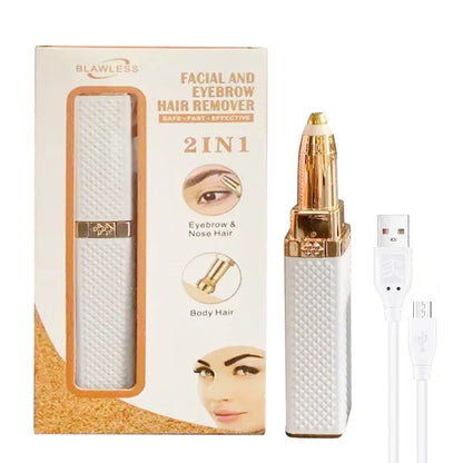 2 in 1 Women's Electric Epilator USB Charging Portable Hair Remover