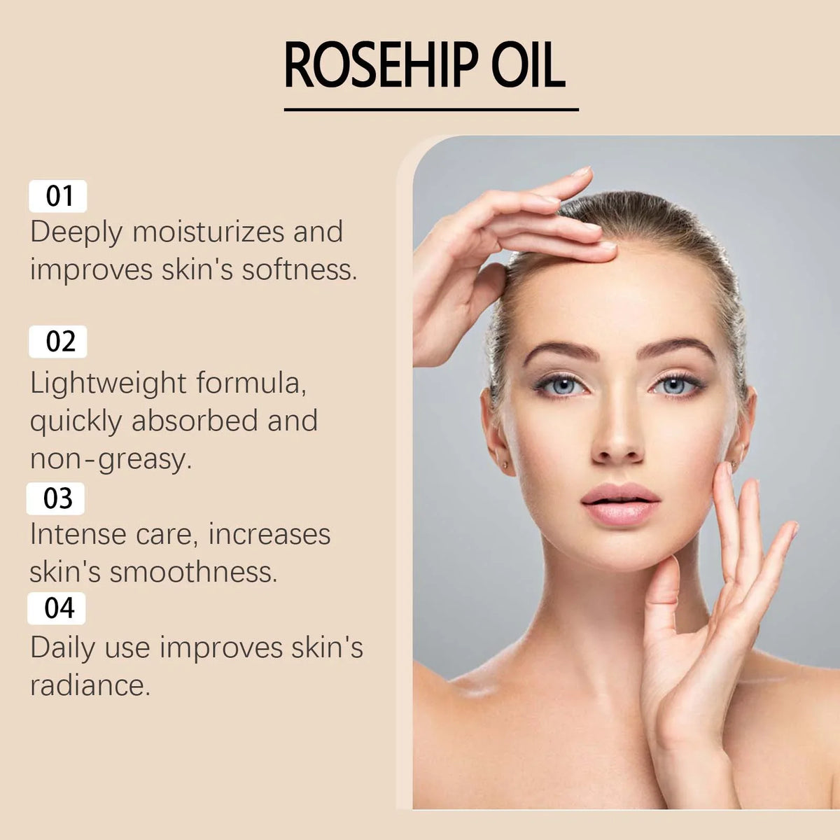 Squalane & Rosehip Face Oil – Firming, Anti-Wrinkle & Deep Moisturizing