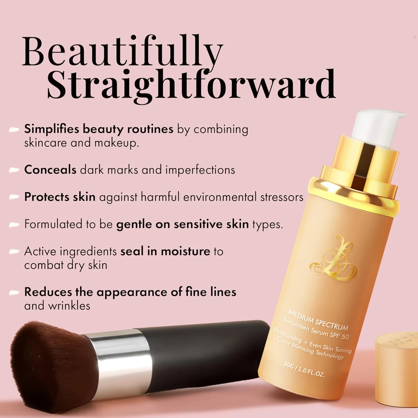 Four-in-one color-changing liquid foundation,with SPF50