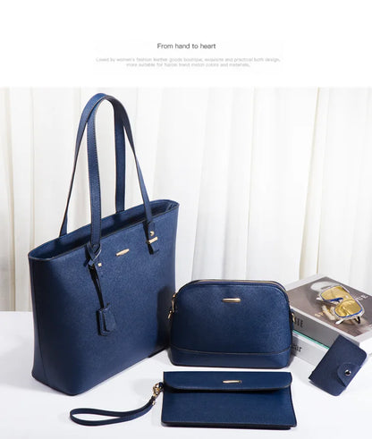 Fashion Women's Bag Sets Solid Color Tote
